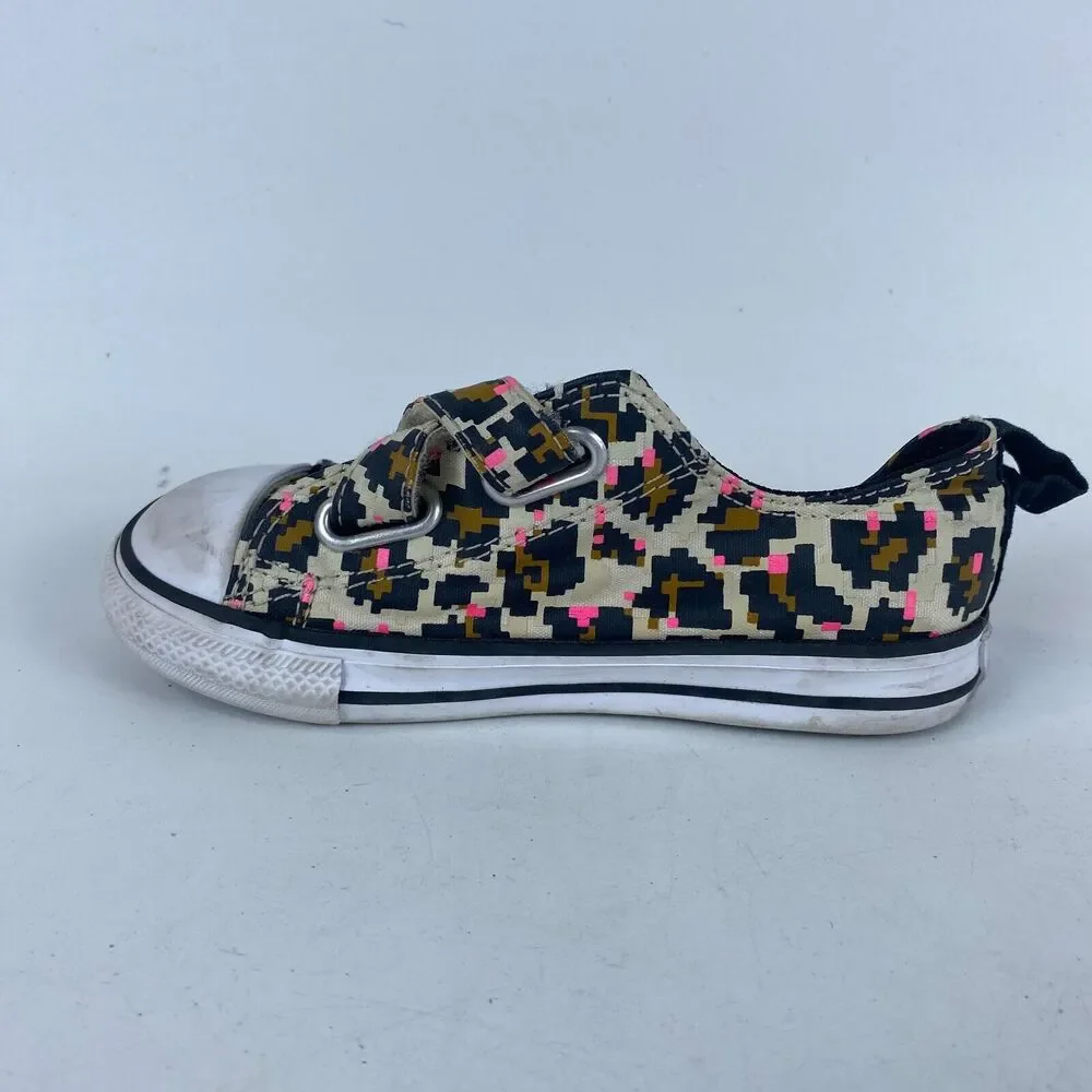 Converse All-Star CTAS 2V‎ OX Infant Baby Shoes Size 9 Multicolor Cheetah Pixel